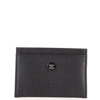 Chanel CC Button Card Holder Caviar