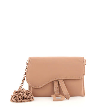 Christian Dior Ultra Matte Saddle Nano Pouch Leather