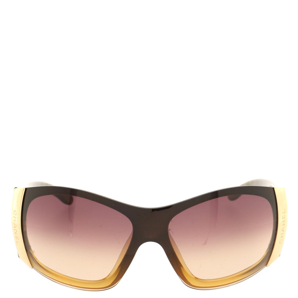 CHANEL Mens Womens Designer Sunglasses Black Shield 5072 501/87