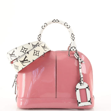Louis Vuitton Alma Handbag Vernis with Monogram Canvas BB