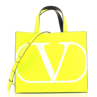Valentino VLogo Signature Tote Printed Leather Small