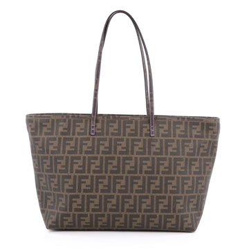 Fendi Roll Tote Zucca Coated Canvas Large Brown