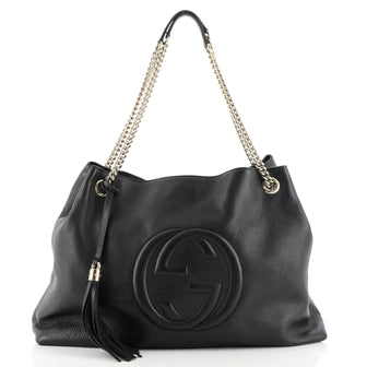 Gucci Soho Chain Strap Shoulder Bag Leather Large