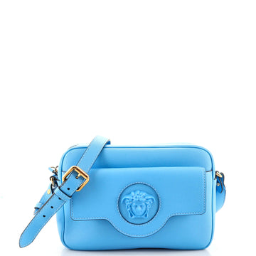 Versace La Medusa Flap Pocket Camera Bag Leather Small