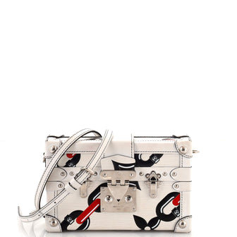 Louis Vuitton Petite Malle Handbag Chain Flower Print Epi Leather