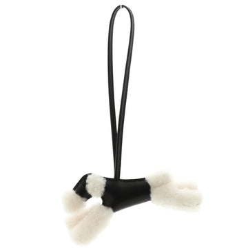 Hermes Budy Bag Charm Shearling and Leather