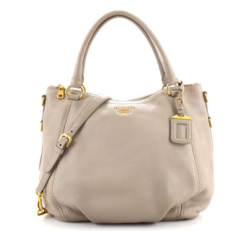 Prada Top Zip Convertible Tote Vitello Daino Large
