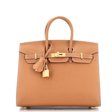 Hermes Birkin Sellier Bag Brown Epsom with Gold Hardware 25