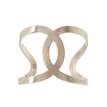 Chanel CC Cut-Out Cuff Bracelet Metal Wide