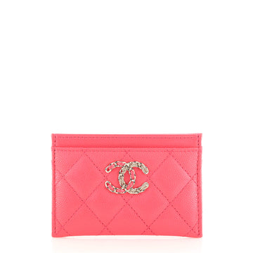 Chanel French New Wave Card Holder Quilted Caviar