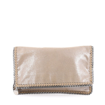 Stella McCartney Falabella Fold Over Clutch Shaggy Deer Neutral