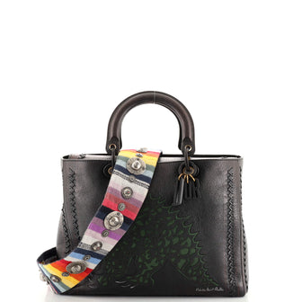 Christian Dior Lady Dior Bag Limited Edition Niki de Saint Phalle Whipstitch Leather Large