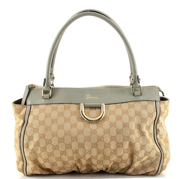 Gucci D-Ring Shoulder Bag GG Canvas Medium