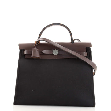 Hermes Herbag Zip Leather and Toile 31