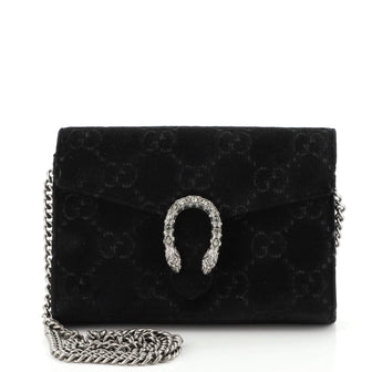 Gucci Dionysus Chain Wallet GG Velvet Small