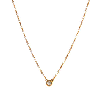 Tiffany & Co. Elsa Peretti Diamonds By The Yard Pendant Necklace 18K Rose Gold with Diamond .07CT