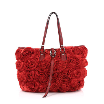 Valentino Rosier Tote Silk Small Red