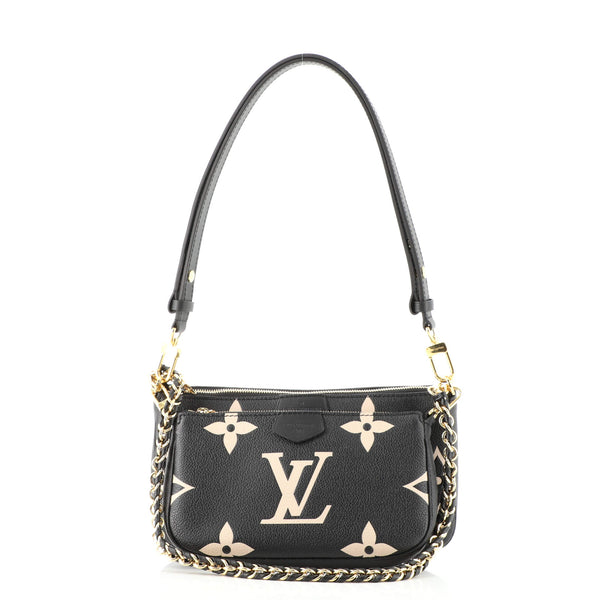 Louis Vuitton Multi Pochette Accessoires Bicolor Monogram Empreinte Giant Black