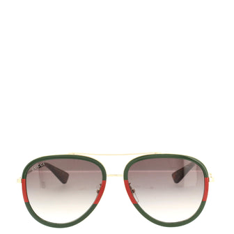 Gucci Bee Aviator Sunglasses Acetate and Metal