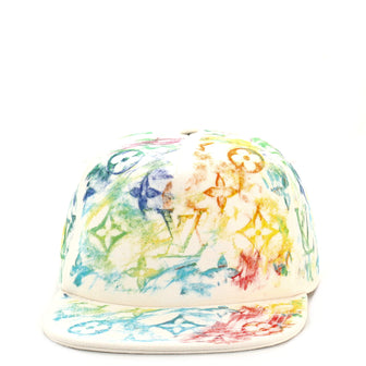 Louis Vuitton Baseball Cap Limited Edition Monogram Pastel Multicolor Cotton