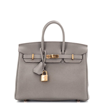 Hermes Birkin Handbag Grey Togo with Rose Gold Hardware 25