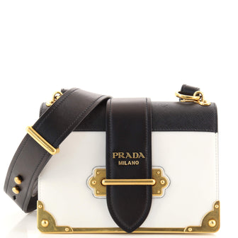 Prada Cahier Crossbody Bag City Calf and Saffiano Small