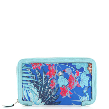 Hermes Soie Cool Wallet Printed Silk and Epsom Long