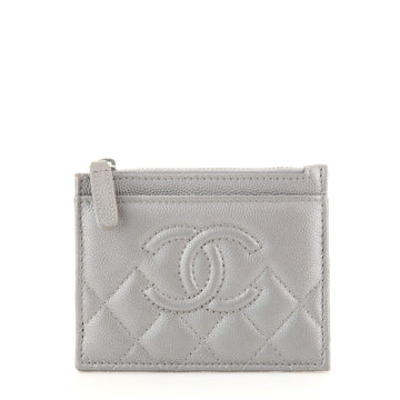Chanel CC Card Holder Quilted Caviar