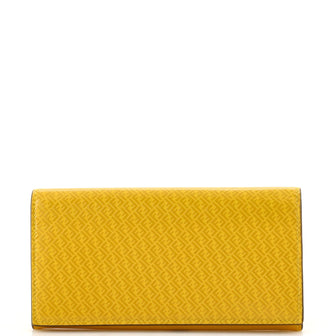 Fendi Continental Wallet Micro Zucca Coated Canvas Long
