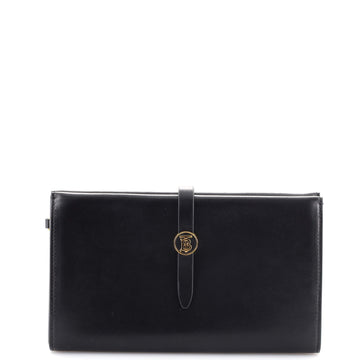 Burberry TB Flap Wristlet Wallet Leather