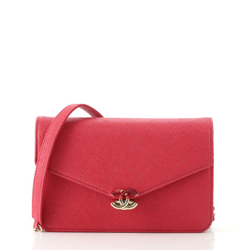 Chanel Thread Around Wallet on Chain Quilted Caviar