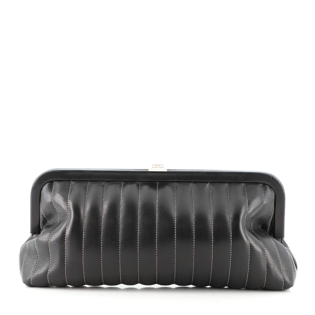 Chanel Mademoiselle Clutch Vertical Quilted Lambskin Black 15857050