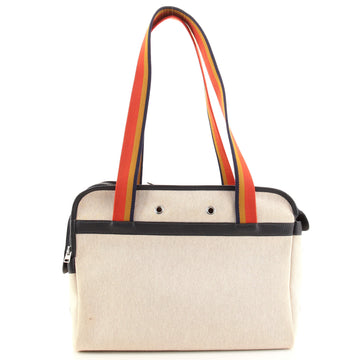 Hermes Sac de Transport pour Chiens Pet Dog Carrier Toile with Leather