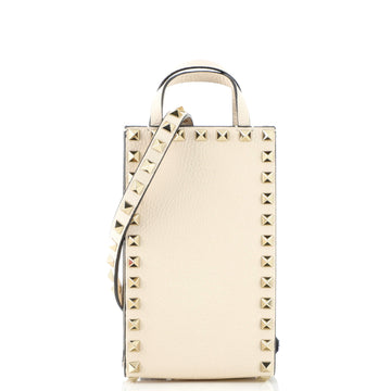 Valentino Vertical Rockstud Convertible Tote Leather Small