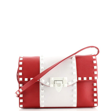 Valentino Free Rockstud Flip Lock Flap Bag Leather Medium