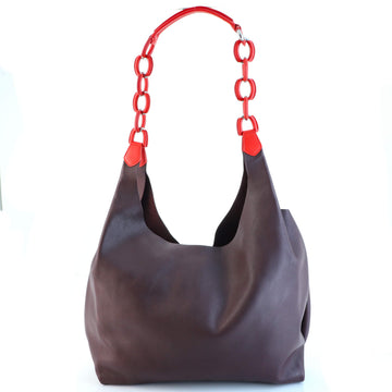Burberry Chain Shopper Tote Leather Medium