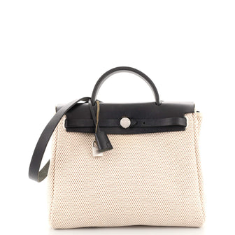 Hermes Herbag Toile and Leather PM