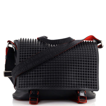 Christian Louboutin Loubiclic Messenger Bag Spiked Leather