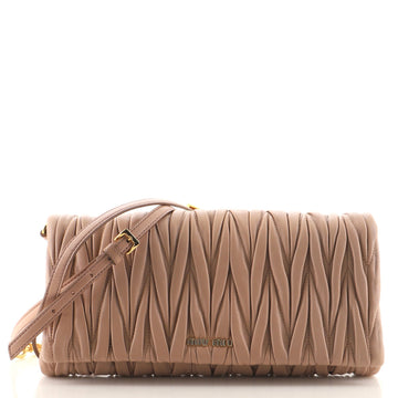 Miu Miu Flap Crossbody Bag Matelasse Leather Small