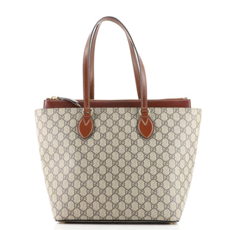 Gucci Linea A Zip Tote GG Coated Canvas Medium