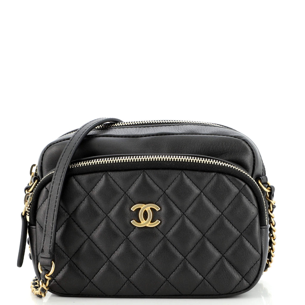 Chanel Day Trips Camera Case Bag Quilted Calfskin