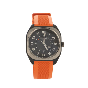Hermes H08 Automatic Watch DLC Titanium and Rubber 39