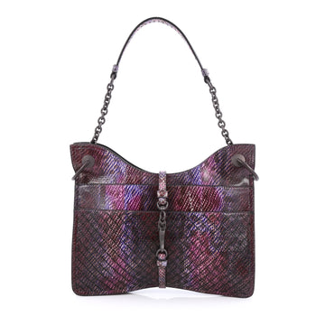 Bottega Veneta Beverly Handbag Intrecciato Python Small