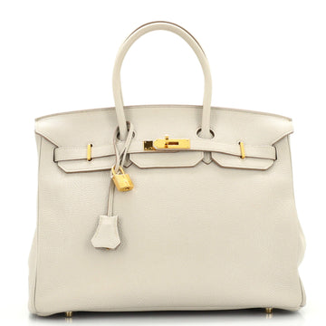 Hermes Birkin Handbag Light Togo with Gold Hardware 35