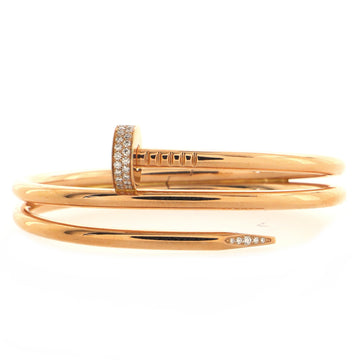 Cartier Juste un Clou Double Wrap Bracelet 18K Rose Gold with Diamonds