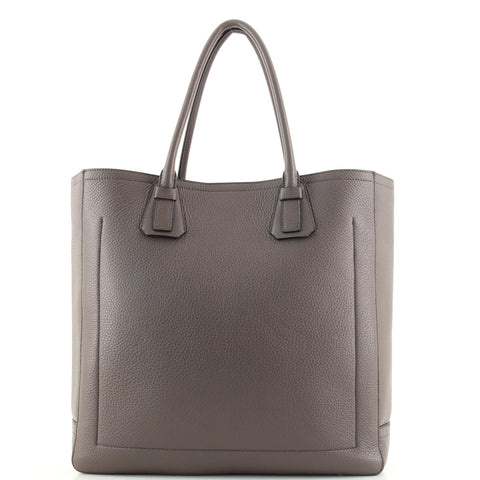 Tom Ford Summer Tote Pebbled Leather Large Gray 1586541