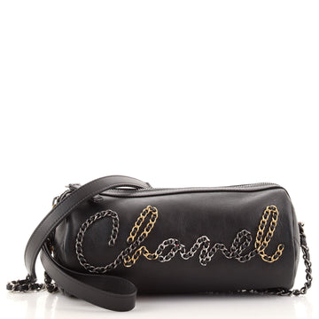 Chanel Chain Signe Bowling Bag Calfskin Small