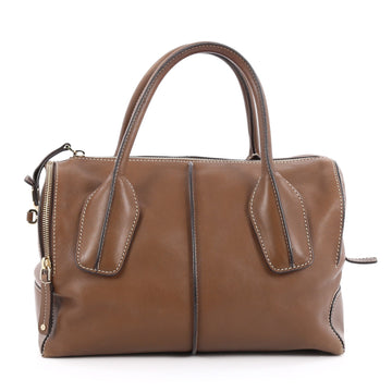Tod's D-Styling Convertible Bauletto Handbag Leather Small Brown