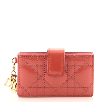 Christian Dior Lady Dior 5-Gusset Card Holder Cannage Stitch Patent