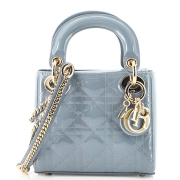 Christian Dior Lady Dior Chain Bag Cannage Quilt Patent Mini